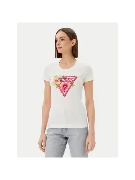 Guess Póló Slim Fit fehér