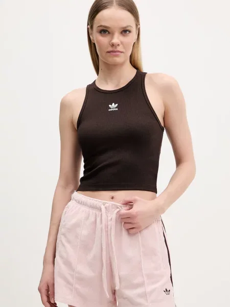 Koszulka Essentials Ribbed Tank brązowa