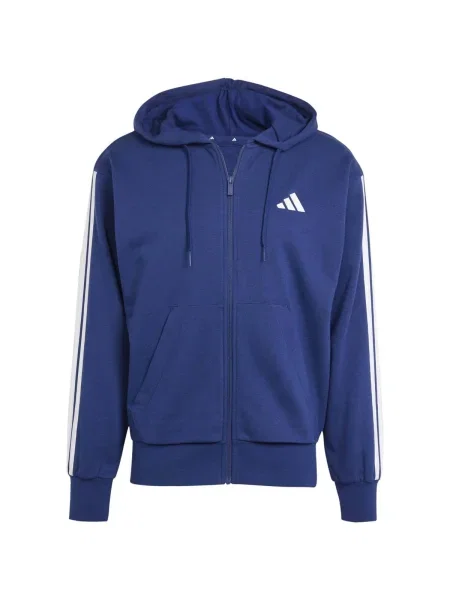 Geacă Adidas cu dungi din material terry albastru