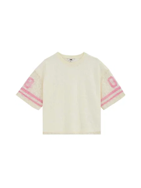 WE Fashion Tricou pastel / roz deschis galben