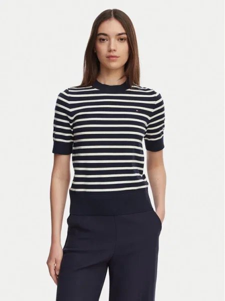 Tommy Hilfiger Džemper Tamnoplava Slim Fit