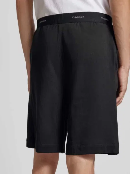 Szorty z dzianiny dresowej z detalami z logo Calvin Klein Underwear czarne