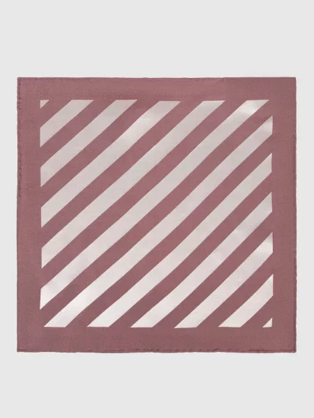 Шелковый платок Brunello Cucinelli в полоску красный