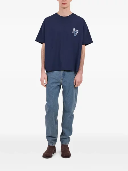 Tricou A.p.c. cu imagine albastru