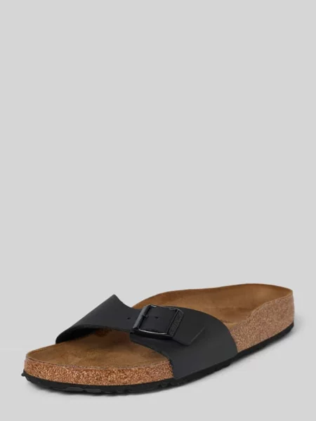 Klapki Birkenstock zamszowe wsuwane czarne