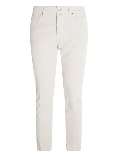 Manšestrové kalhoty Jacob Cohen bílé