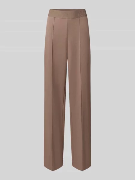 Spodnie o kroju straight fit z mieszanka z detal z logo Monari
