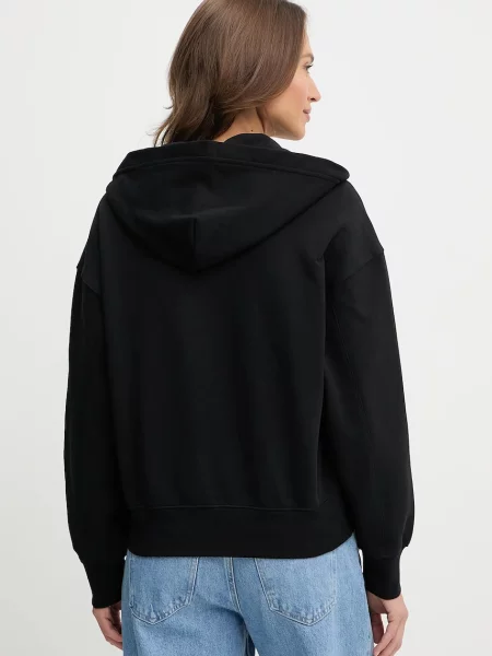 Calvin Klein Bombažen pulover črna