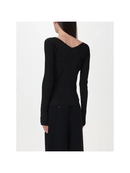 Top Jacquemus z dekoltem w serek czarny