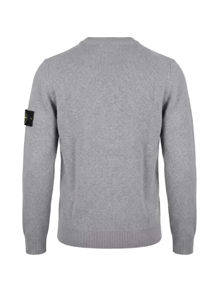 Pulover Stone Island de lână cu strasuri gri