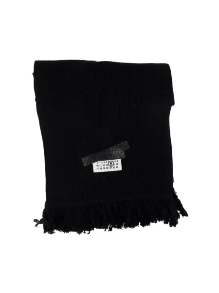 Maison Margiela szalik z wełną gładki czarny