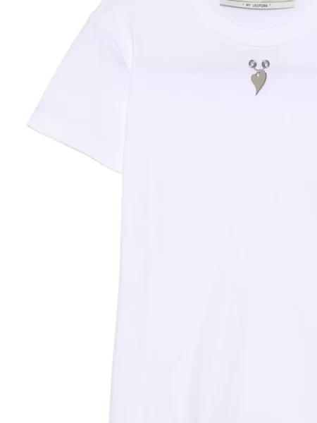 Тениска Kimhekim със сърца бяло