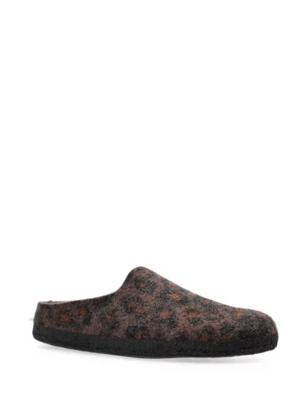 Papuci tip mules Birkenstock cu imagine cu model leopard maro