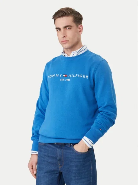 Tommy Hilfiger Pulóver Logo kék