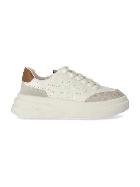 Sneakersy Ash zamszowe z logo białe