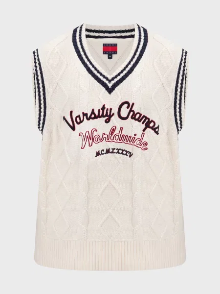 Джинсовий жилет Tommy Jeans білий