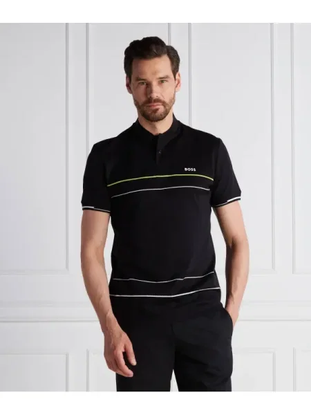 BOSS GREEN Polo Pariq negru