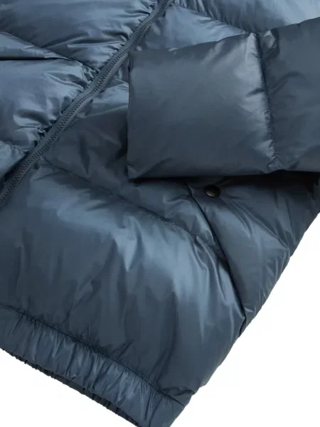 Geacă cu puf Woolrich cu glugă albastru