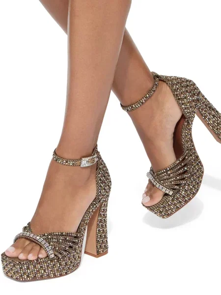 Kurt Geiger London szandál Crystal Strap Platform bézs