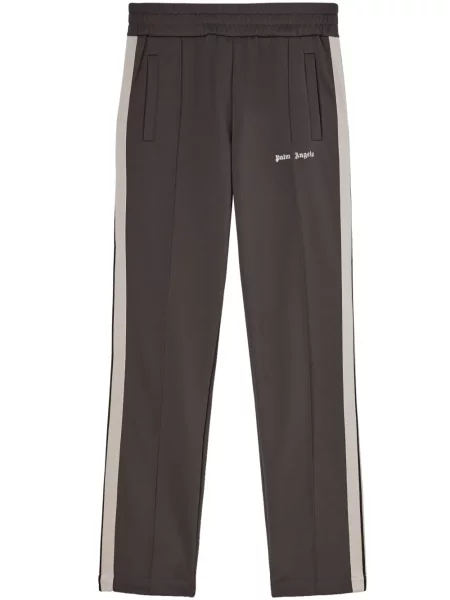 Pantaloni Palm Angels cu dungi cu imagine gri