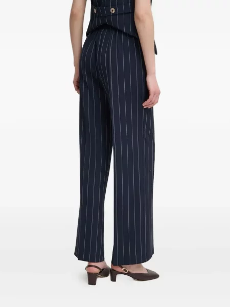 Pantaloni Sandro Ferrone cu dungi albastru