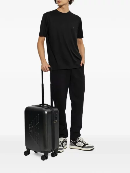 Бягане панталон Ea7 Emporio Armani с принт черно