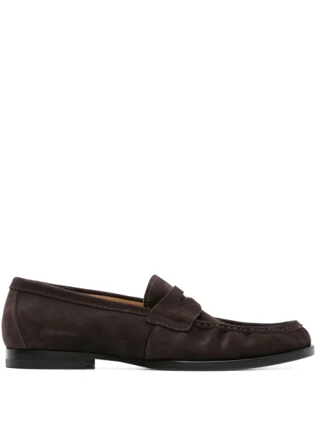 Pantofi loafer Scarosso din piele de căprioară maro
