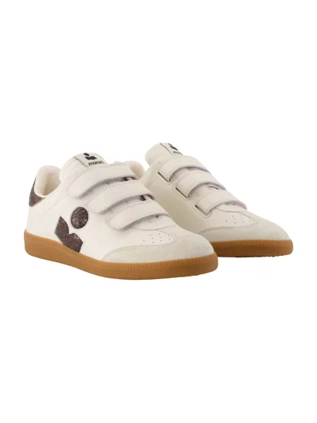 Sneakersy Isabel Marant skórzane beżowe