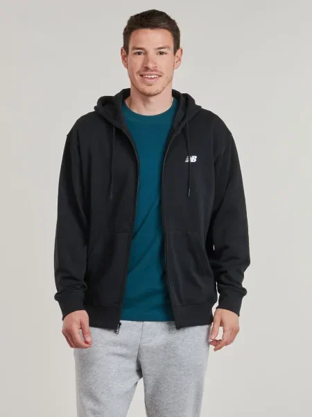 Geacă New Balance din material terry negru