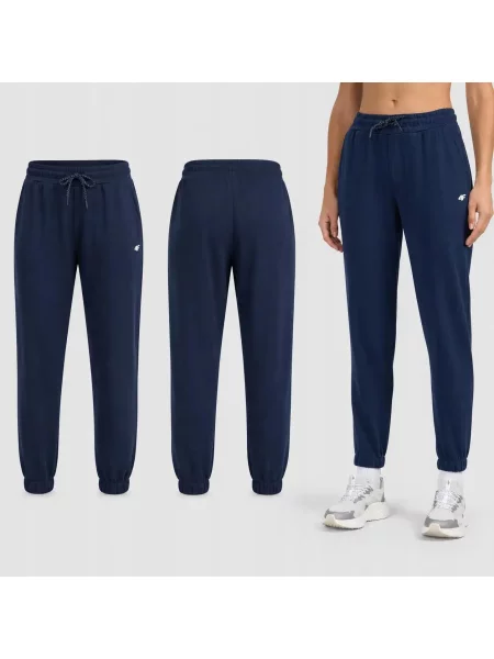 4F SPODNIE DRESOWE JOGGERY SPORTOWE XS niebieskie