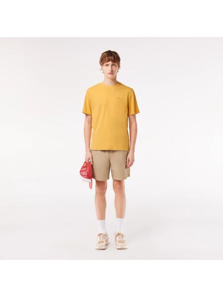 Lacoste Koszulka Natural Dyed Jersey żółta