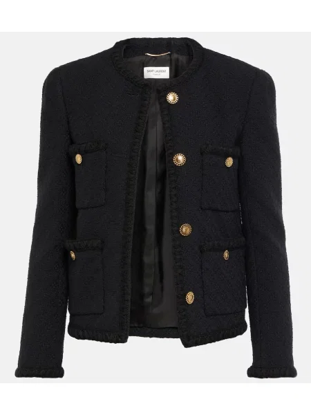 Jakna Saint Laurent iz tvida modra