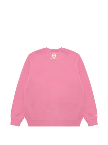 Pulover Aape By A Bathing Ape cu autograf roz