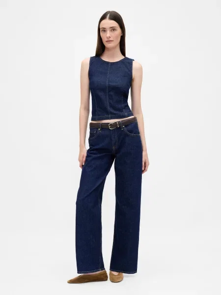 Jeansy Gap z niską talią niebieskie