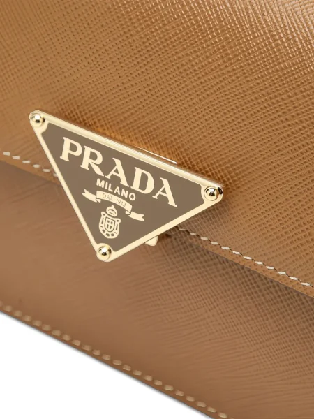 Geanta de piele Prada din piele maro