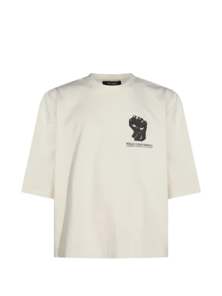 Tricou Willy Chavarria zdrențuiți alb