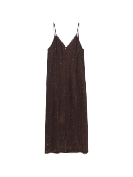 Rochie Bimba Y Lola cu model floral cu bretele albastru