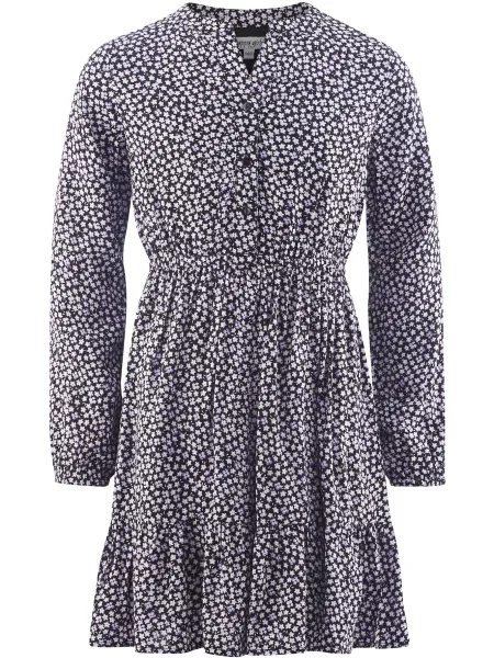 Happy girls Rochie mov închis / negru alb