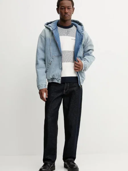 Rifľová bunda Tommy Jeans modrá