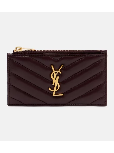 Kožni novčanik Saint Laurent bordo