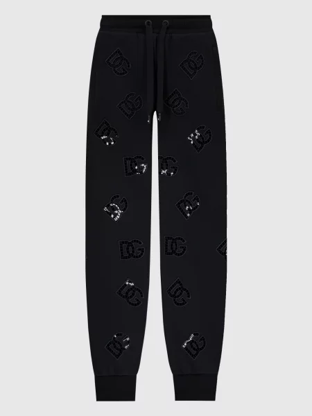 Джогери з вишивкою логотипа Dolce&gabbana чорні