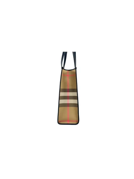 Shopperka Burberry skórzana w kratę