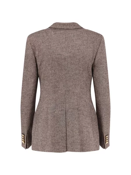 Sacou Tagliatore cu model herringbone cu două rânduri de nasturi maro
