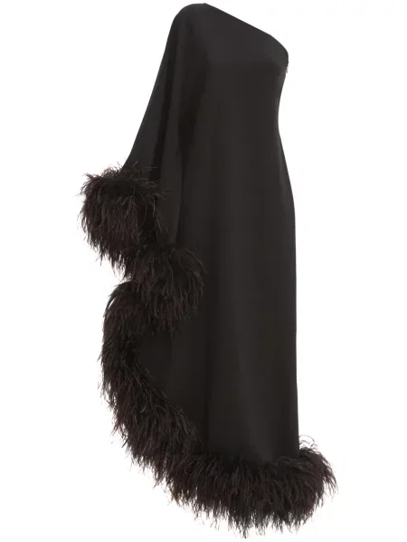 Rochie maxi Taller Marmo cu pene negru