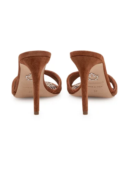 Klapki mules Dsquared2 brązowe