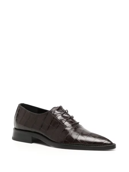 Oxford Victoria Beckham din piele maro