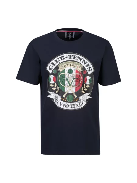 ITALIA Tricou Rafael Big Tennis bleumarin / verde / roșu alb
