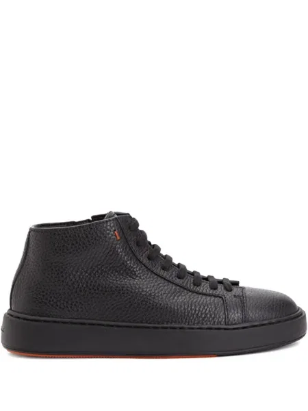 Sneakerși Santoni din piele negru