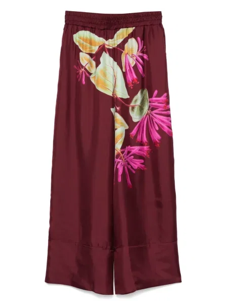 Pantaloni Pierre-louis Mascia cu model floral cu imagine roșu