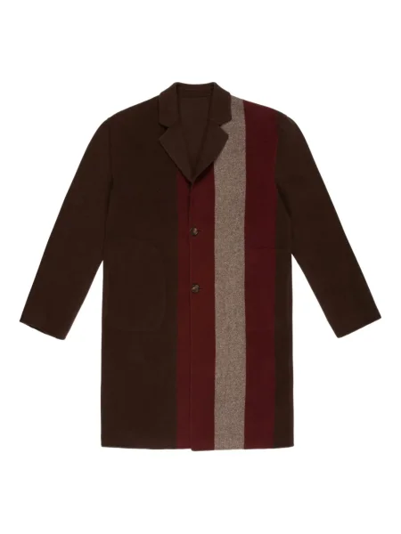 Vuneni prugasti kaput Bally smeđa